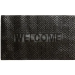 Gifi Nettoyage Et Entretien|Tapis d'entrée rectangulaire picot antidérapant noir