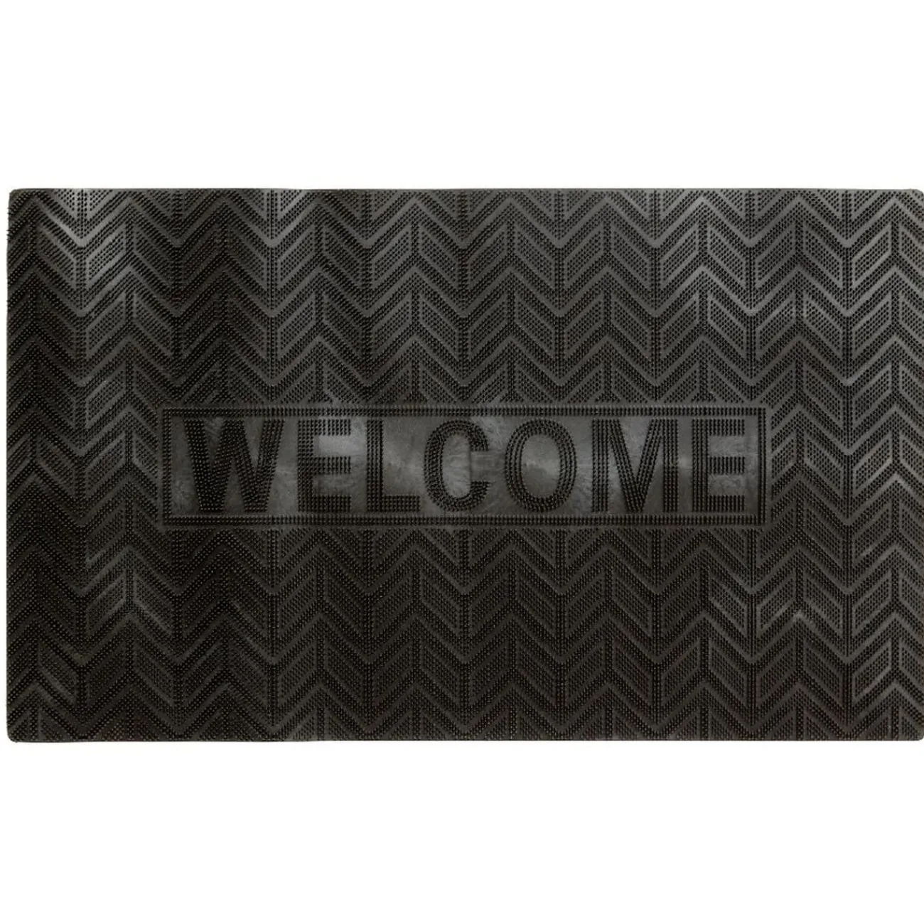 Gifi Nettoyage Et Entretien|Tapis d'entrée rectangulaire picot antidérapant noir