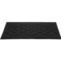 Gifi Nettoyage Et Entretien|Tapis d'extérieur noir design losanges 60x40 cm