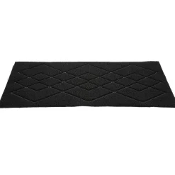 Gifi Nettoyage Et Entretien|Tapis d'extérieur noir design losanges 75x45 cm