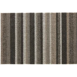 Gifi Nettoyage Et Entretien|Tapis d'extérieur rayé marron beige 60x40 cm