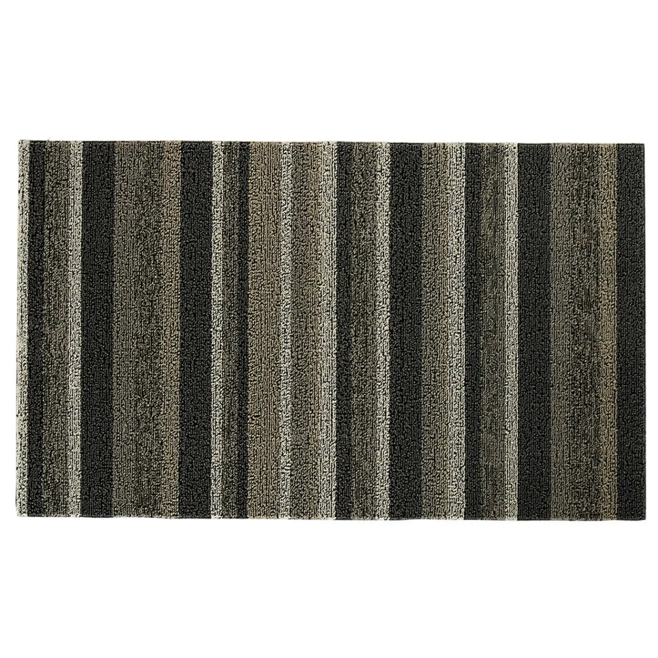 Gifi Nettoyage Et Entretien|Tapis d'extérieur rayé marron beige 75x45 cm