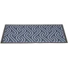 Gifi Nettoyage Et Entretien|Tapis entrée anti poussière rectangulaire motif vague bleu contour noir