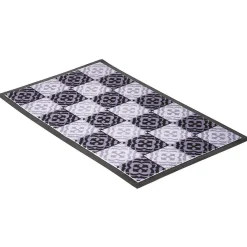 Gifi Nettoyage Et Entretien|Tapis entrée anti poussière rectangulaire motif carreau de ciment noir blanc
