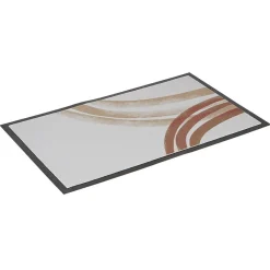 Gifi Nettoyage Et Entretien|Tapis entrée anti poussière rectangulaire motif courbe effet peinture beige