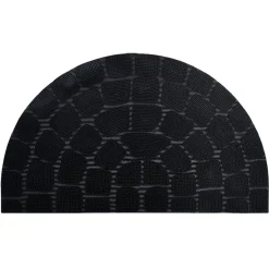 Gifi Nettoyage Et Entretien|Tapis extérieur forme demi lune noir 74x44 cm