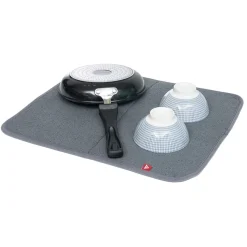 Gifi Tapis égouttoir gris pour évier 45x39cm
