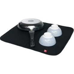 Gifi Tapis égouttoir noir pour évier 45x39cm