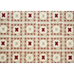 Gifi Nettoyage Et Entretien|Tapis imprimé carreaux de ciment rouge et blanc