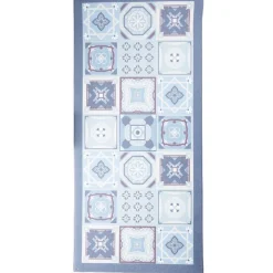 Gifi Nettoyage Et Entretien|Tapis mémoire de forme motif carreau de ciment bleu