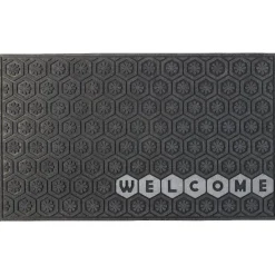 Gifi Nettoyage Et Entretien|Tapis paillasson caoutchouc grattant design Welcome gris