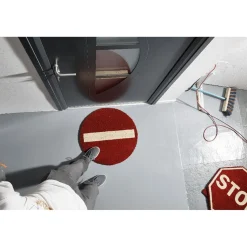 Gifi Nettoyage Et Entretien|Tapis paillasson rond panneau sens interdit