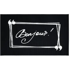 Gifi Nettoyage Et Entretien|Tapis phosphorescent anti-dérapant et absorbant L28 x 20 cm noir blanc