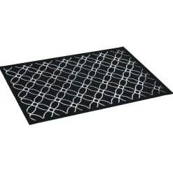 Gifi Nettoyage Et Entretien|Tapis phosphorescent anti-dérapant et absorbant L28 x 20 cm noir blanc