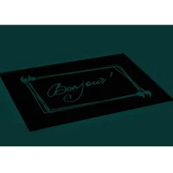 Gifi Nettoyage Et Entretien|Tapis phosphorescent anti-dérapant et absorbant L28 x 20 cm noir blanc