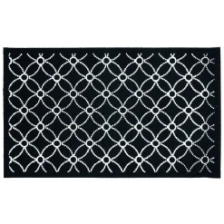 Gifi Nettoyage Et Entretien|Tapis phosphorescent anti-dérapant et absorbant L28 x 20 cm noir blanc