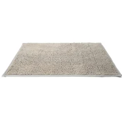 Gifi Aménagement Salle De Bain^Tapis pour salle de bain chenille uni gris 45x65cm