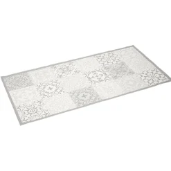 Gifi Nettoyage Et Entretien|Tapis pvc imprimé carreau de ciment 100x50 cm gris blanc