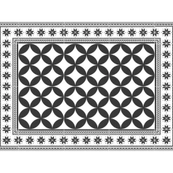 Gifi Nettoyage Et Entretien|Tapis rectangulaire vinyle motif carreau de ciment 70 x 49,5 cm