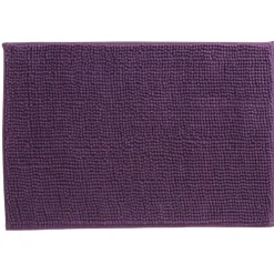 Gifi Aménagement Salle De Bain^Tapis salle de bain chenille uni violet