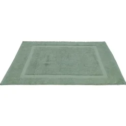 Gifi Aménagement Salle De Bain^Tapis salle de bain coton vert 70x40 cm