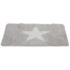 Gifi Aménagement Salle De Bain^Tapis salle de bain gris motif étoile 45x75 cm