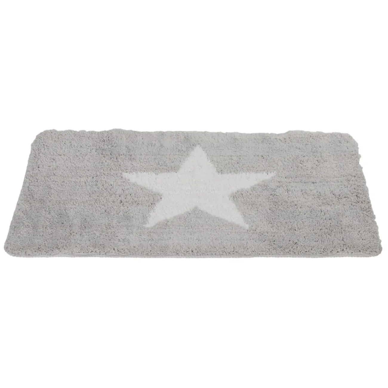 Gifi Aménagement Salle De Bain^Tapis salle de bain gris motif étoile 45x75 cm