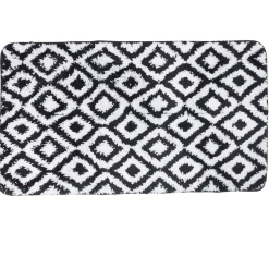 Gifi Aménagement Salle De Bain^Tapis salle de bain motif géométrique noir blanc