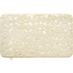 Gifi Aménagement Salle De Bain^Tapis sortie de douche mémoire de forme beige 75x45cm