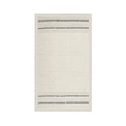 Gifi Aménagement Salle De Bain^Tapis tissé coton boucle beige 70x40cm