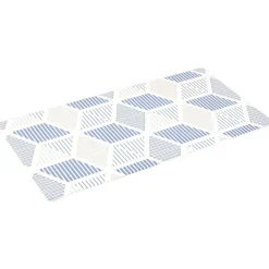 Gifi Nettoyage Et Entretien|Tapis vinyle confort imprimé bleu et blanc 100x50cm