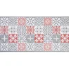 Gifi Nettoyage Et Entretien|Tapis vinyle imprimé carreau de ciment rouge gris L. 99 cm