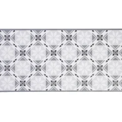 Gifi Nettoyage Et Entretien|Tapis vinyle imprimé carreau de ciment noir gris L. 99 cm