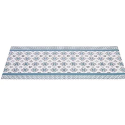 Gifi Nettoyage Et Entretien|Tapis vinyle imprimé géométrique bleu gris L. 99 cm