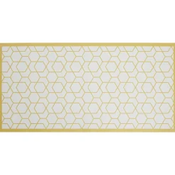 Gifi Nettoyage Et Entretien|Tapis vinyle imprimé graphique jaune L.99 cm