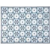 Gifi Nettoyage Et Entretien|Tapis vinyle motif carreau de ciment bleu et blanc 72x95cm