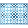 Gifi Nettoyage Et Entretien|Tapis vinyle motif carreau de ciment bleu et blanc 72x95cm
