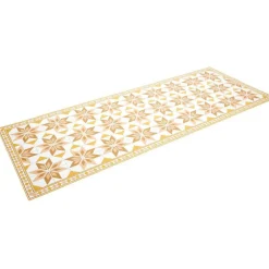 Gifi Nettoyage Et Entretien|Tapis vinyle motif carreau de ciment jaune et blanc 70x190cm