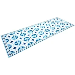 Gifi Nettoyage Et Entretien|Tapis vinyle motif carreau de ciment bleu et blanc 70x190cm