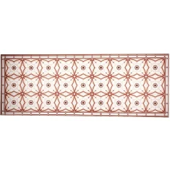 Gifi Nettoyage Et Entretien|Tapis vinyle motif carreau de ciment rouge et beige 45x95cm