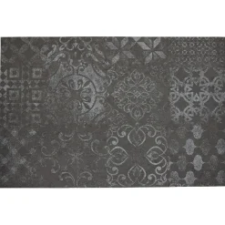 Gifi Nettoyage Et Entretien|Tapis vinyle noir motif carreau de ciment gris