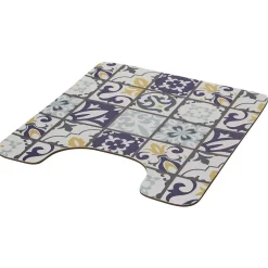 Gifi Aménagement Salle De Bain^Tapis WC pvc design carreau de ciment bleu
