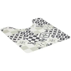 Gifi Aménagement Salle De Bain^Tapis WC vinyle motif carreau de ciment