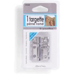 Gifi Quincaillerie^Targette à pêne rond en Acier nickelé - 30 mm