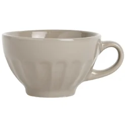 Gifi Tasse à café avec anse taupe cotelé