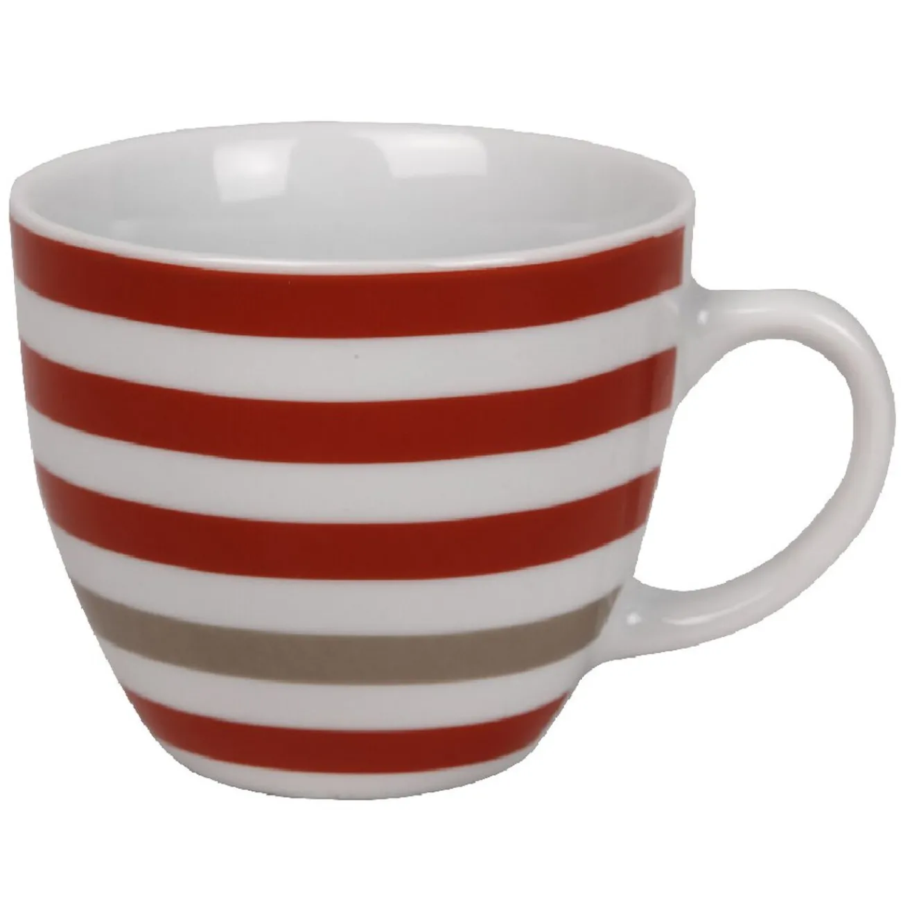 Gifi Tasse à café blanche à rayures