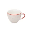 Gifi Tasse à café en porcelaine motif esprit campagne rouge gris 22 cl