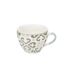 Gifi Tasse à café en porcelaine motif Carreau de ciment gris 22 cl