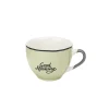 Gifi Tasse à café en porcelaine vert avec inscription "Good Morning" 22 cl