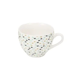 Gifi Tasse à café en porcelaine motif triangle multicolore 22 cl